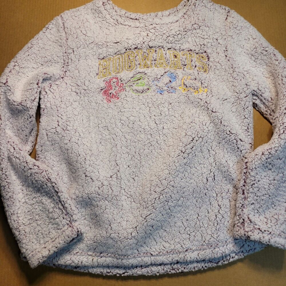 Wizarding World of Harry Potter Hogwarts Sweater Small 4-6 Sherpa Sleepwear